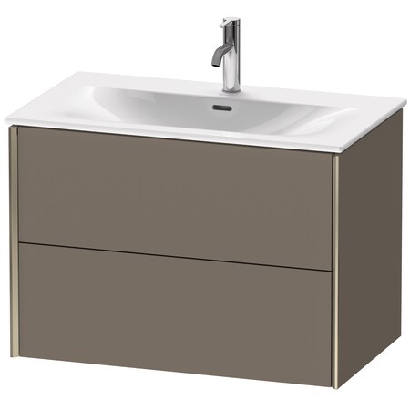 Xviu Wall-Mounted Vanity Unit Flannel Gray Satin Matt